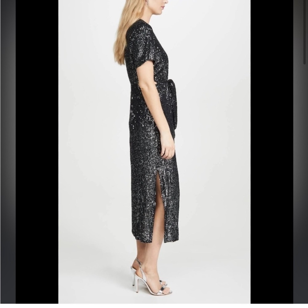 C/MEO Collective Lustre Black Sequin Cut Out Midi Dress - Picture 5 of 11